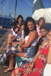 Family trip on a sailboat in Benalmádena