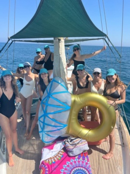 Bachelorette party on a boat Sailboat Ocean Cruiser