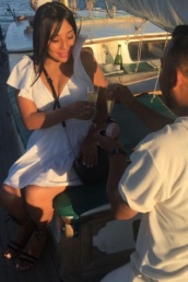 Proposal on a sailboat